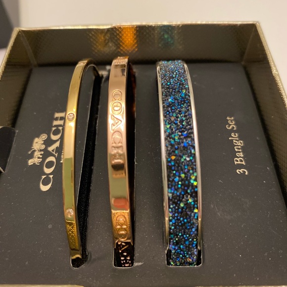 NWT Coach StoneSparkle Bangle 3 pc Set F88635 Multicolor - Picture 2 of 6